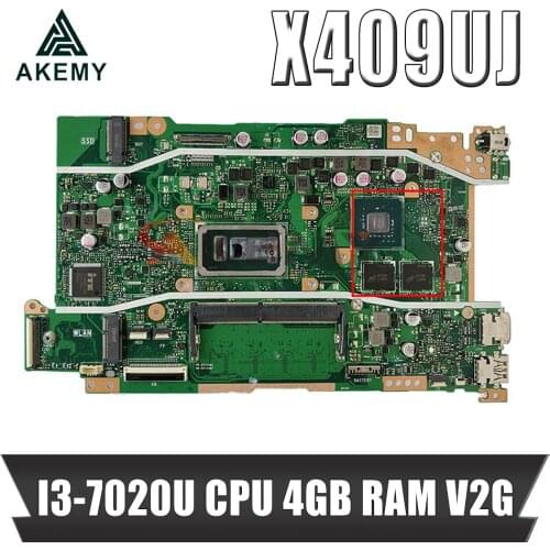 X409UJ original motherboard with I3-7020U CPU 4GB RAM V2G Akemy For ASUS X409 X409U X409UJ laptop mainboard motherboard test ok
