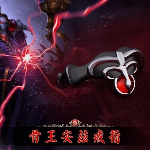 Anime Overlord Over Load Ainz Ooal Gown Momonga Fashion Rings Silver 925 Sterling Ring Adjustable Cosplay Props Jewelry Gift New