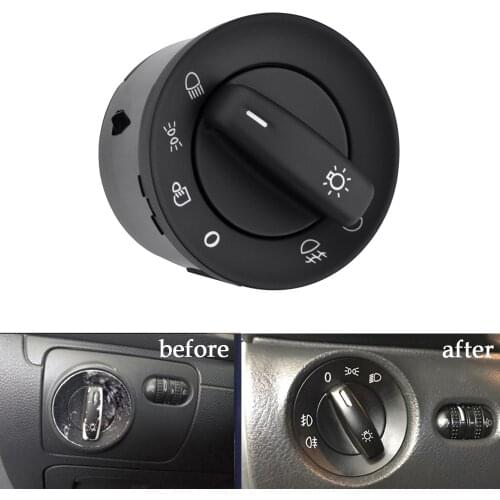 SPEEDWOW Headlight Fog Lamp Control Switch For VW Caddy III Touran Jetta Golf V VI 5 6 Jetta Passat B6 CC Rabbit 1K0941431N