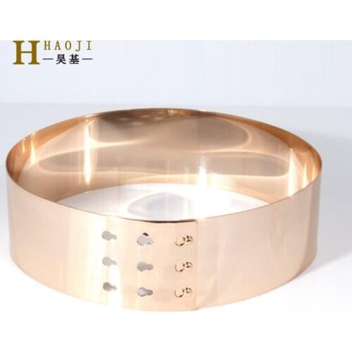 Metal buckle belt for dresses women ladies elastic waist chain belts female gold thin belts fashion 2018 waistband RT112