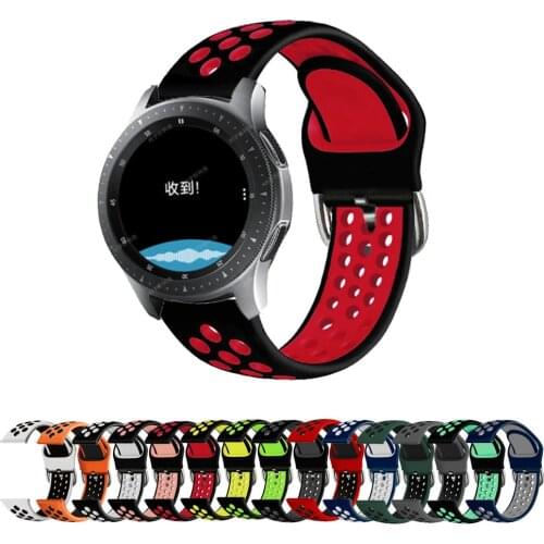 22mm watch band for Samsung gear s3 Frontier Sport Breathable silicone bracelet Galaxy watch 46mm/42mm/Active 2 3 20mm Strap