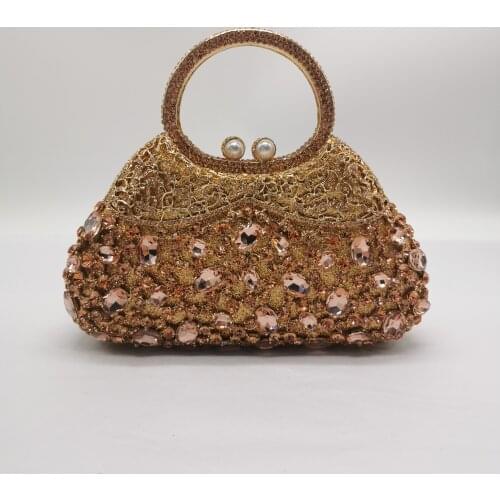 Luxury Silver Red Gold Black Crystal Purse Evening Clutch Bag Women Metal Box Minaudiere Wedding Party Dinner Diamond Handbag