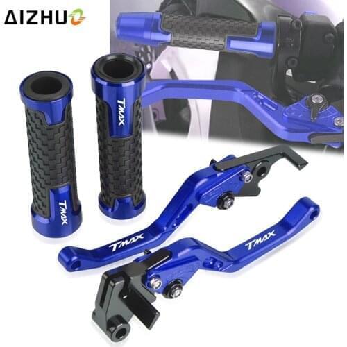 Brake Clutch Levers Handle Bar TMAX LOGO FOR YAMAHA TMAX 500/530 2008-2018 2010 12 14 Motorcycle Accessories Grips CNC Aluminum