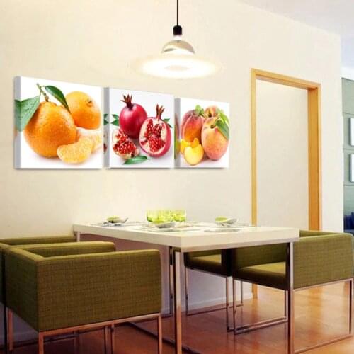 Nordic Fruit Living Room And Kitchen Decorative Canvas Painting 3 Pieces Of Wall Picture Art Decoration Q25