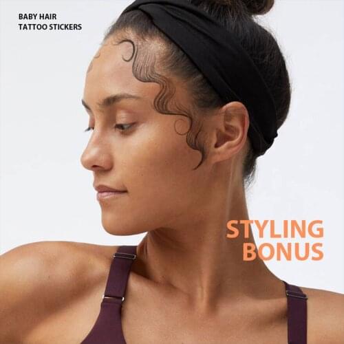 Tattoo Sticker 10 Styles Baby Hair Edge Waterproof and Sweatproof Hairline Sticker The Seriously Real for Women Hairline Sticker