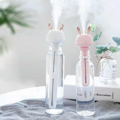 Air Humidifier Water Bottle Humidifiers Portable Antler Ultrasonic Adjustable Height Mist Maker Aroma Diffuser For Home Office