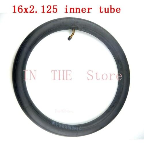 Good quality Inner Tube 16 x 2.125 with a Bent Angle Valve Stem fits many gas electric scooters and e-Bike 16x2.125