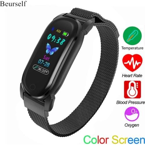 Smart Bracelet YD8 IP68 Waterproof Temperature Measurement Thermometer Smartwatch Heart Rate Fitness Tracker Clock Sports Band