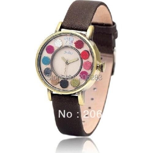 JA-505 Fashion originality quartz watch women watch leather watch 1pc+free shipping
