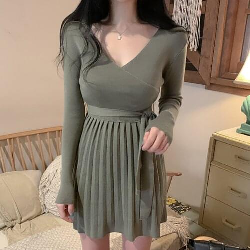 New Spring Dress Girls Boho Solid Female Vintage Dress Party Oversize Long Sleeve Women Dresses Robe Vestido