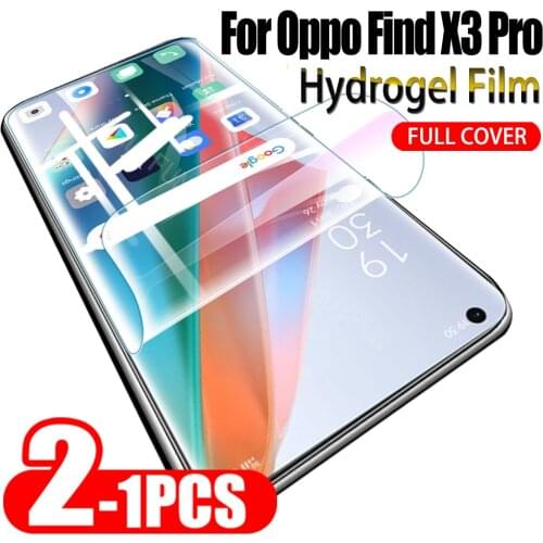 1-2PCS For Find X3 film For Oppo Find X3 Pro Hydrogel Film Screen Protector Hydrogel Protective For oppo find x3 Lite x3 neo