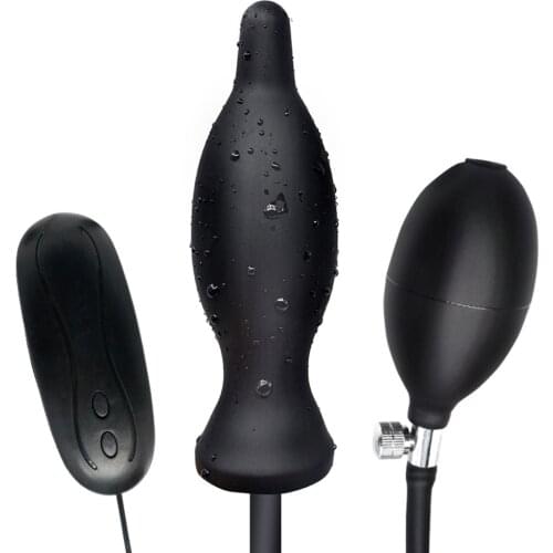 10 Modes Vibrating Inflatable Anal Plug Dildo Pump Anal Dilator Expandable Butt Plug Inflate Vaginal Vibrator Anal Balls Sex Toy