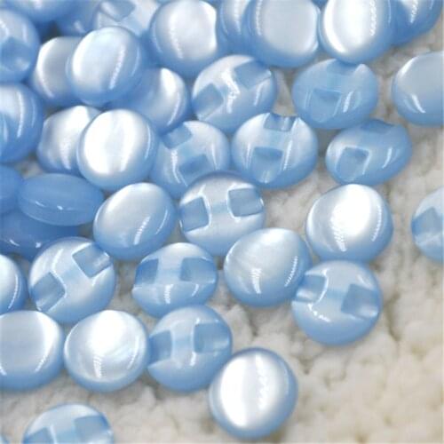 100pcs Light Blue Color Child Clothes Candy Color Eye Cat Stone Button/Sewing lots