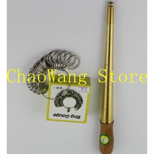 2PCS/SET HK size U.S size Brass Material Jewelry mandrel Ring Sizer Guage