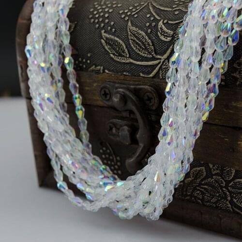 2018 Pear Shape Offer Limited 3*5mm Water Drop Crystal Bead 98pcs / Lot Necklace Earrings Diy Hand Fake Beads Jewelry Making