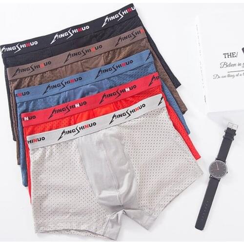 4Pcs Bamboo Fiber Mens Boxer Pantie Underpant plus size XXXXL large size shorts breathable underwear