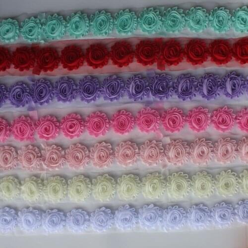 Free DHL 97y 2.5" Top Quality Chiffon Shabby Rose Trim,Blossom Supplies,DIY Wedding Garter and Centerpiece Flower Embellishments