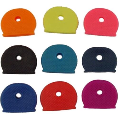 Colorful PVC Key Top Covers Key Head Caps ID Tag Pack of 24 -Random Color #1