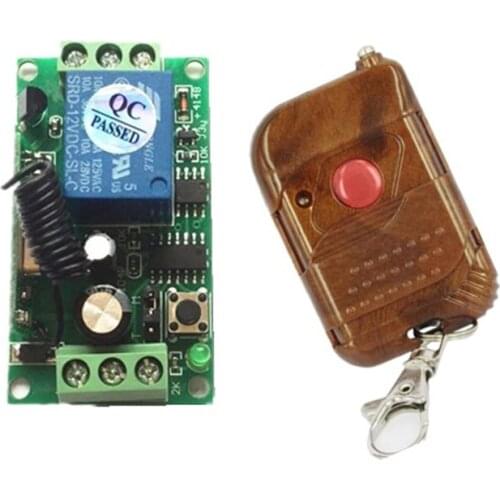 DC 2V 1CH 10A Receiver + Transmitter RF Wireless Remote Switch teleswitch Momenrary Toggle Latched Adjustable