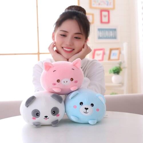 1pc 20CM 9 Styles Kawaii Small Animal Plush Toy Cute Stuffed Cartoon Dinosaur Pig Cat Bear Panda Doll Kids Girls Birthday Gifts