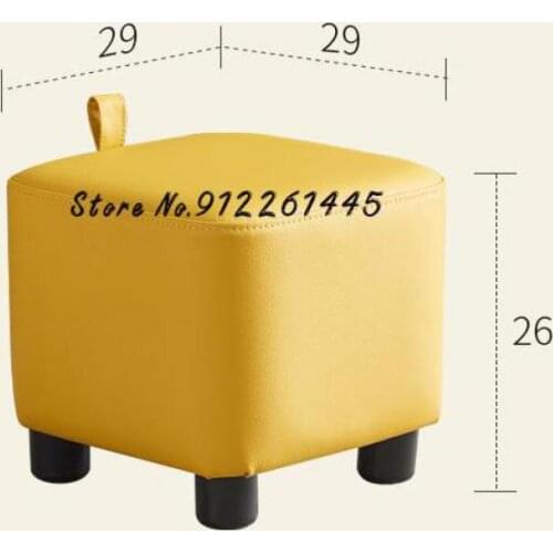 Home Furnishing Living Room Sugar Cube Low Stool Small Chair Bench Solid Wood Shoe Shoe Stool Sofa Stool