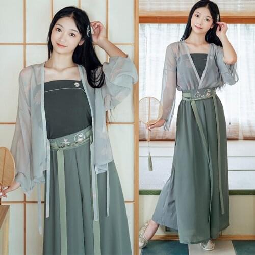 Ancient Traditional Chinese hanfu Dress Elegant Folk Princess Fairy Dance Costume Retro Tang Dynasty Cosplay Stage Wear DWY4401