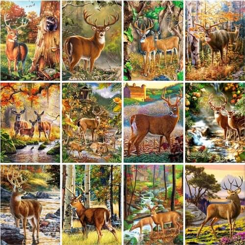 Evershine Diamond Embroidery Deer Full Square Round Drill 5D DIY Diamond Painting Animals New Arrival Cross Stitch Autumn Crafts