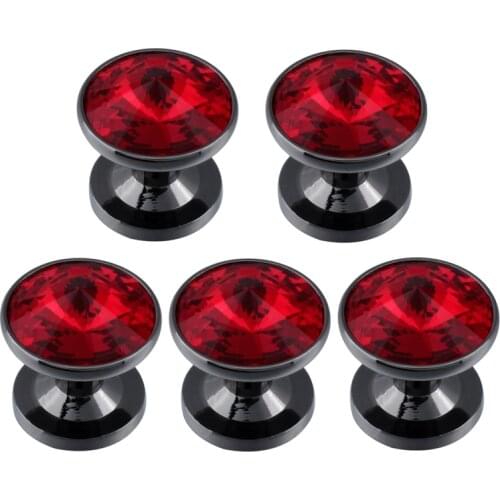 HAWSON 10 Colors Optional 5Pcs/Set Crystal Tuxedo Shirts Studs for Men Fashion Cufflinks Studs Set Wedding Party Jewelry