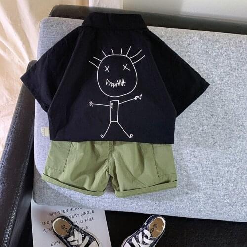 LISUNNY Children Clothing Sets Summer Baby Boys Short Sleeve Shirt Shorts Kids Sportswear Toddler Infant Casual Clothes