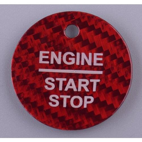 Red Engine Start Stop Switch Button Sticker Cover Plastic Fit For Ford F-150 Escort Edge Mondeo Focus Everest Taurus Explorer