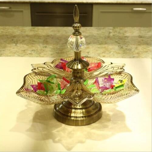 Crystal glass fruit dish for Suitable for living room coffee table display candy dishes