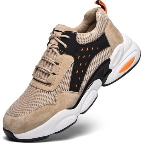 Sneakers Non-slip Indestructible Shoes Mens Safety Work Shoelaces Steel Toe Cap Puncture-proof Boots Light And Breathable