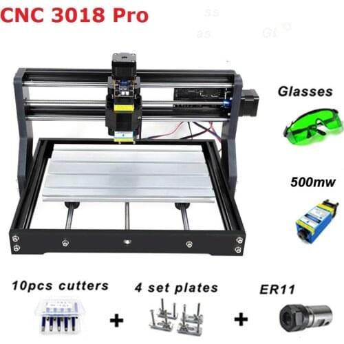 CNC 3018 PRO Laser Engraver Wood CNC Router Machine GRBL ER11 Hobby DIY Engraving Machine for Wood PCB PVC Mini CNC3018 Engraver
