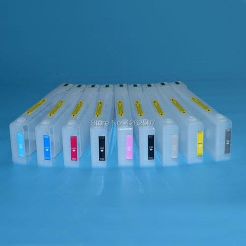 Best selling 700ml T6361-T6369 Empty Refillable ink cartridge For Epson Stylus pro 9890 7890 7908 9908 Printers