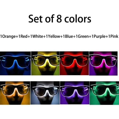 Flashing Glasses EL Wire LED Glowing Glasses for Party Lighting Novelty Gift LED Night Light Halloween christmas Festival Party