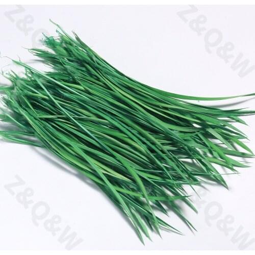 Natural 6-8 inches (15-20CM) goose feather monofilament edge feather dyed olive green 100-500pcs DIY craft jewelry decoration