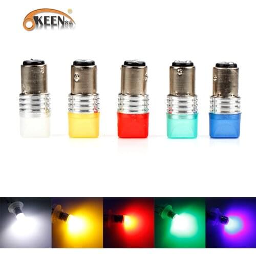 OKEEN 2pcs 1157 Led Bulbs Strobe Flashing BAY15D 1157 Led Brake Light Bulb White Red Amber Flashlight Led Reverse Signal Lamp