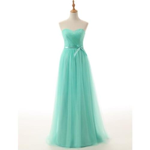 Grace Bridesmaid Dresses Sweetheart Sleeveless Wedding Party Gowns Tulle Floor-Length Wedding Guest Dresses Formal Vestidos