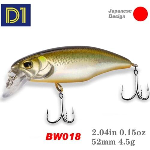 D1 Sinking Minnow Fishing Lure X-52 Acrobat 52mm 4.5g Artificial Hard Origin Hook Swimbait Lure for Bass Perch
