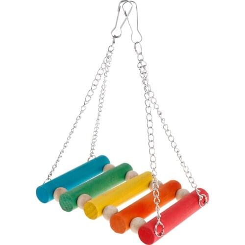 Drop Ship Pet Bird Parrot Parakeet Budgie Cockatiel Cage Hammock Swing Toys Hanging Toy D