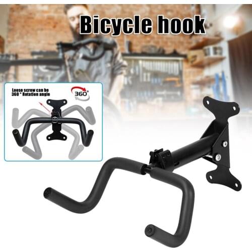 360° Adjustable Bicycle Wall Mounted Stand Holder Foldable Mountain Bike Storage Rack Adjustable Telescopic Rack