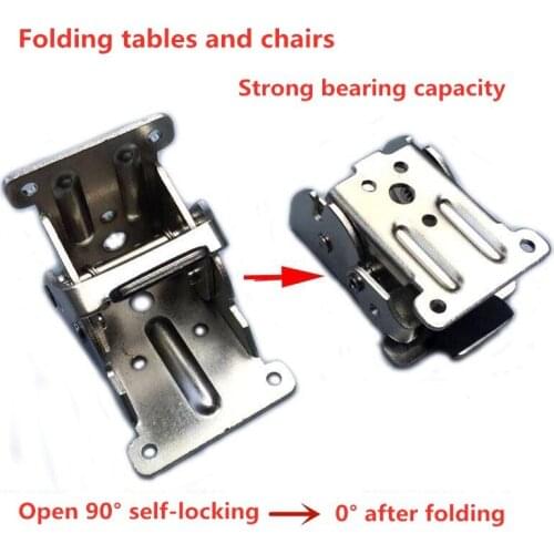 90 Degree Self-Locking Folding Hinge Table Legs Table Chair Extension Tables Foldable Self Locking Fold Feet Hinges Hardware