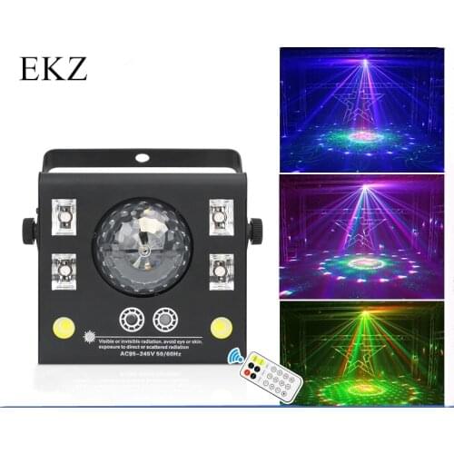 LED Laser Strobe UV 4in1 DMX512 Stage Effect Lights Good For DJ light Disco Birthday Parties Wedding/Christmas Clubs And Bar
