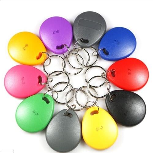 Writable copible 100pcs ABS 125Khz T5577 Chip RFID ID Token /Keyfob /Keychain /Tag /RFID Card For Door Access Control System
