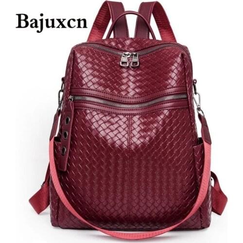 Womens backpack Fashion shoulder bag large capacity folded female backpacks school rivet bag for teenage girls travel backpack