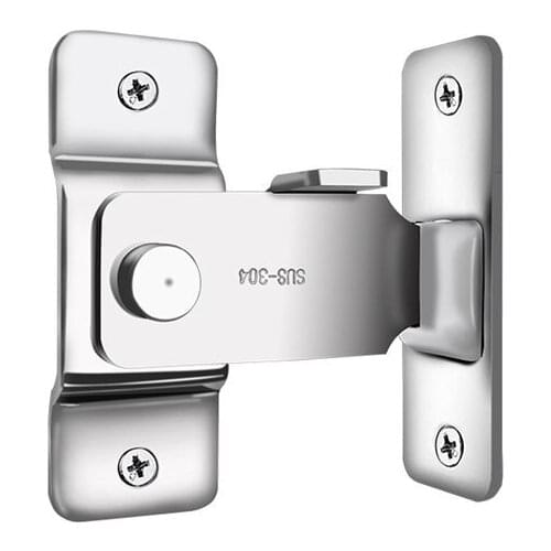 10pcs High-quality 90 Degree Solid Door Latch Bolt 304 Stainless Steel Lock Sliding Door Right Angle Buckle Security door lock