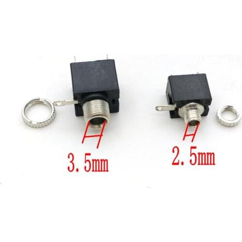 20pcs 2.5mm/3.5mm Female MONO Audio Switched Socket Panel Jack connector