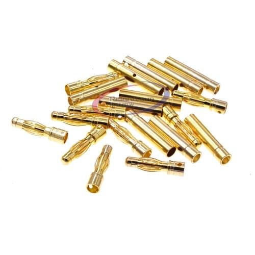 20pcs/lot 10Pairs 3.5mm Gold Plated Male Female Bullet Banana Connector Plug For ESC Battery Motor