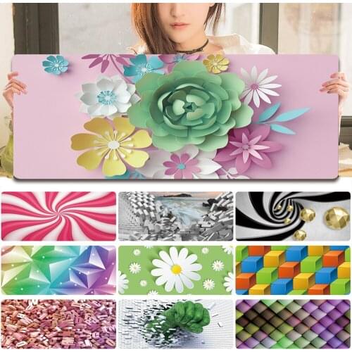 30x60CM/30x80CM Gaming Mouse Pad 3D Series Large Computer Mousepad High Quality PU Leather PC Computer Keyboard Mause Pad