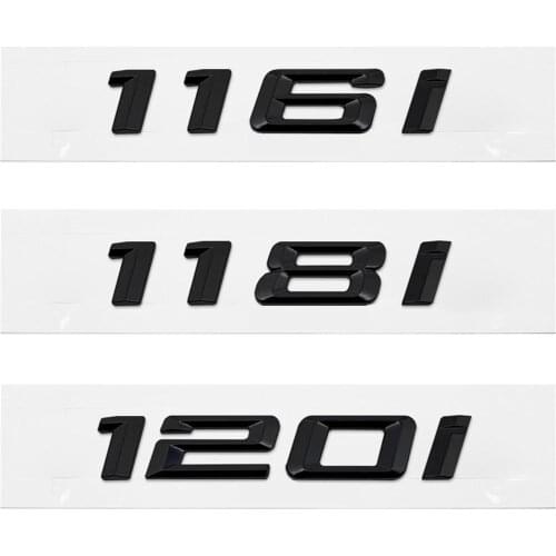 3D Metal Black Sticker 116i 118i 120i 130i car rear boot emblems number letter badge for BMW 1 Series E81 E82 E87 E88 F20 F21
